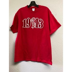 Sorority Howard University Red Short Sleeve 100% Cotton T shirt  1913  size L